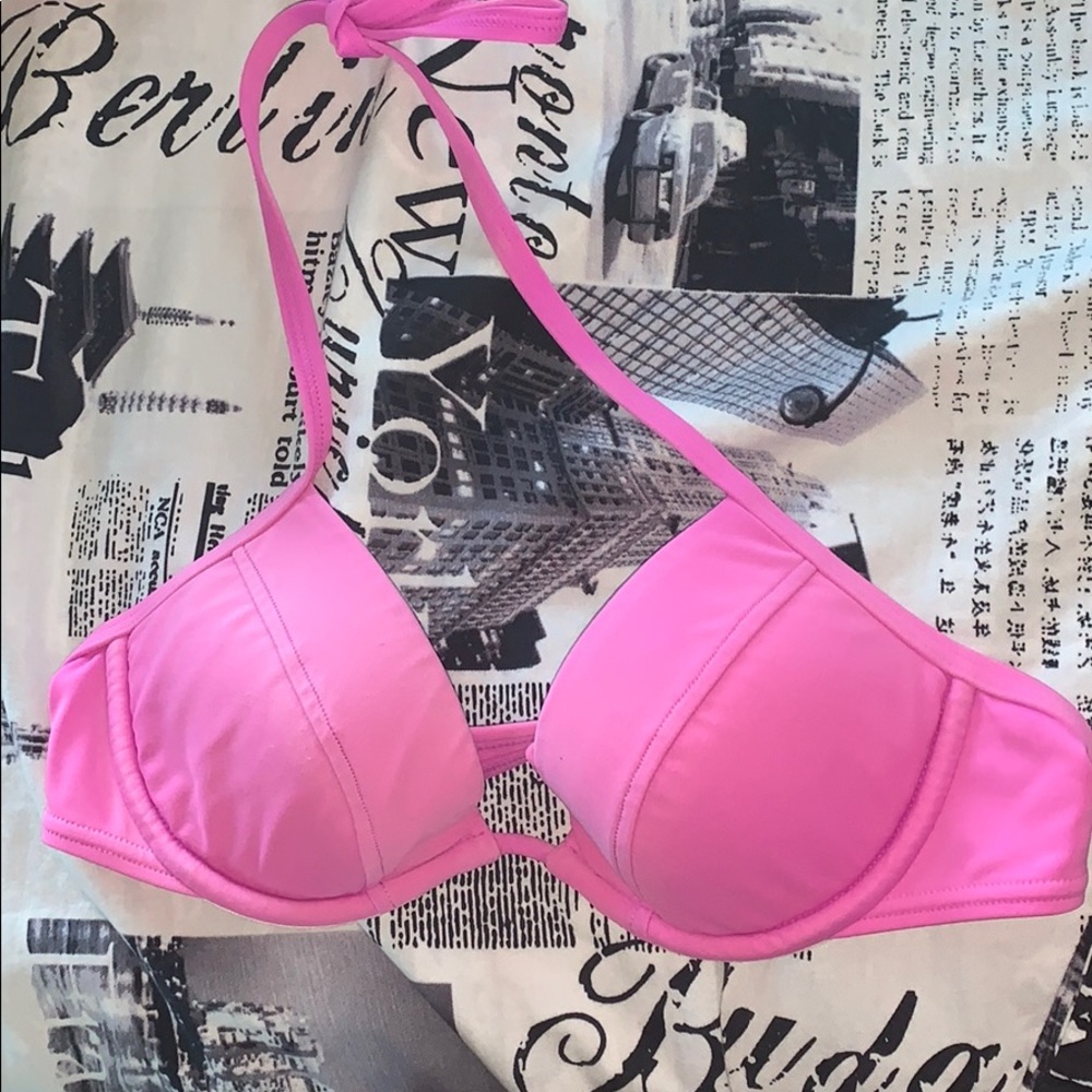 pink bikini top